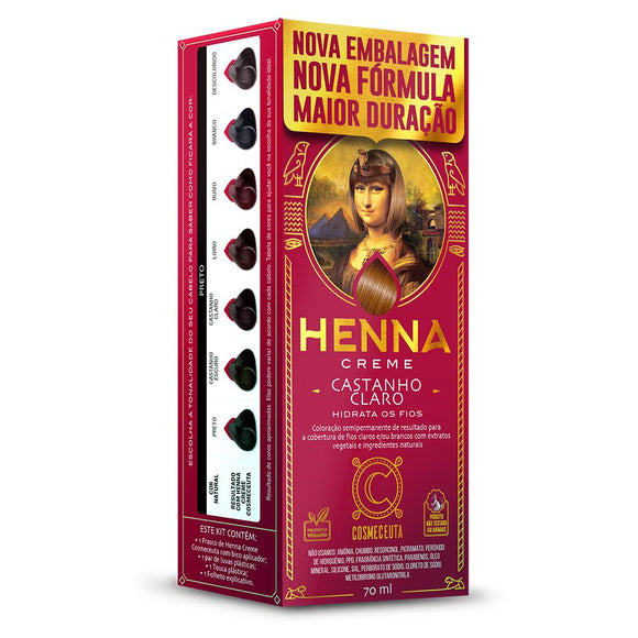 Henna Creme Castanho Claro Cosmeceuta - Shop Shop Beauty