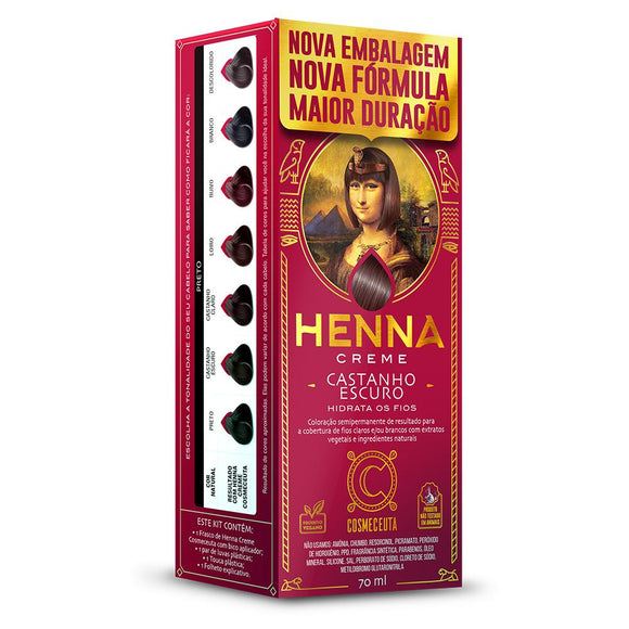 Henna Creme Castanho Escuro Cosmeceuta - Shop Shop Beauty